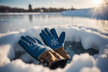 Ice fishing gloves